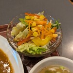 鶏龍軒 - ランチに付くサラダ。ミニでも具沢山。