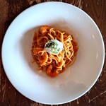カフェ ラ・ボエム - Shrimp Tomato Sauce topped with Mascarpone