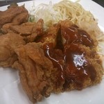 まんがだらけ - 「鳥スペシャル定食」（８００円）のメインディッシュです。