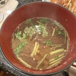 とんかつ マンジェ - 味噌汁にはタピオカ！