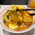 蒙古タンメン中本 - 「麻婆豆腐（蒙古麻婆）」と麺