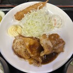 志摩 - 焼肉とエビフライ