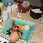 Hifumi - のどぐろと、ホタテのお味噌汁と、コシヒカリです。