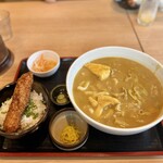 わだ泉 - わだ泉セット　1650円 麺大盛り　300円