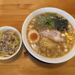 ラーメンショップ椿 松山千石店 - 朝ラーセット（味噌）¥800