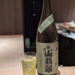 鮨 近藤 - 米焼酎山せみの玉露割り