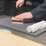 神楽坂 濱千 - 神楽坂313、サンドウィッチ、ポテトマスタード