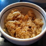 Kineya - セットのご飯は白飯とかしわご飯から選べます。