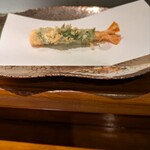 天麩羅 ひらいし - 海老紫蘇揚げ