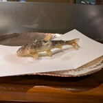 天麩羅 ひらいし - 稚鮎は泳いで居ります