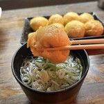 たこちゃん - ネギたっぷりの出汁にinしていただきます。火傷注意