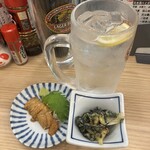 立呑み 晩杯屋 - チュウハイとウニと小鉢