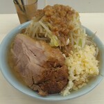 俺の生きる道 - ラーメン1100円麺300グラムヤサイニンニクアブラ(2025.6.5)