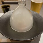 焼鳥 燃暖 - キャビアとレバー瞬間スモーク