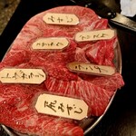 高屋敷肉店 - 様々な部位のお肉