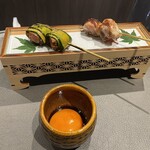 焼鳥 燃暖 - 近江鴨と奥久慈卵のすき焼き仕立て