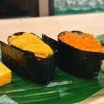 鮨ひのき - ウニ、イクラ