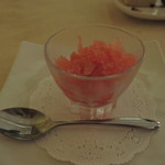 リストランテ　アニモフェリーチェ - 口直し：トマトとレモンのグラニテ