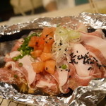 やちく - 豚肉の朴葉味噌≪2014．8月　女子会コース飲み放題付き4000円≫