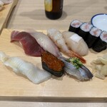 成田江戸ッ子寿司 開運店 - 上にぎり　穴子をえんがわに変えてもらいました