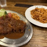 宏松 - 特とんかつ単品とナポリタン