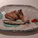 鮨 波やし - 稚鮎、鮪、平貝の紐と軸