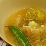 味 ふくしま - 鴨ナスの蟹餡掛け  4000円コース