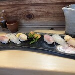 鮨 笹元 - あわびの肝　じゃんけんで負けて食べてなかった