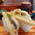 すし弁慶 - あなごの天ぷらにぎり