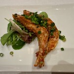 中国飯店 麗穂 - 活き車海老の煎り焼き　香港ソース