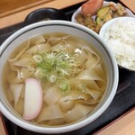 おかだうどん - きしめん定食　¥750