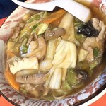 剛龍飯店 - 具沢山で、白菜だけじゃなく、キャベツも、ハツの細切りも入ってます♡