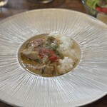 Cafe du panier - モーニングメニューグリーンカレー