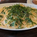 カルボニエラ デル トロ - 辛子明太子と大葉のクリームソースランチ大盛り1400円+200円