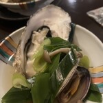 料理屋K - 知内牡蠣と厚岸アサリ