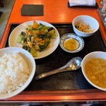 茉莉-JASMINE- <北京料理> - 料理写真:玉子.キクラゲ.小松菜炒め定食