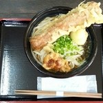 うどん蔵ふじたや - ちく玉天ぶっかけうどん  750円
            とり天  とっぴん具    150円