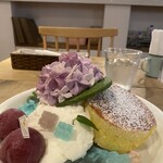 カフェ アクイーユ 恵比寿店 - あじさいパンケーキ