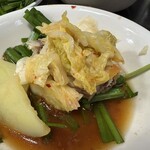 손가네닭한마리 - 水キムチを載っけて