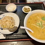 真水無香 - 担々麺定食　芝麻醤が薄め