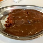 カレーショップ インデアン まちなか店 - カツカレー　こちらもさすがのビジュアル