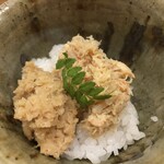 日本料理 新茶家 - 毛蟹とたけのこそぼろ