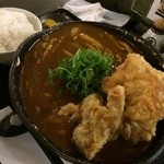 讃岐うどん 白庵 - とり天カレー大1070円白御飯大150円