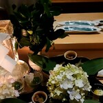 銀座 しのはら - 八寸（照明落として）