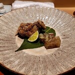 銀座 しのはら - 鼈の唐揚げと煮凝り