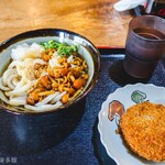 ヨコクラうどん - メンチカツセット