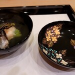 馬車道 大かわ - 蓋裏は紫陽花