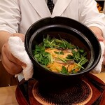 馬車道 大かわ - トキシラズと三つ葉のご飯