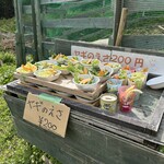 金精川のます池 - ヤギの餌やりもできます