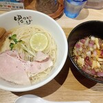 東京 鶏白湯ラーメン ゆきかげ - 昆布水鶏つけそば